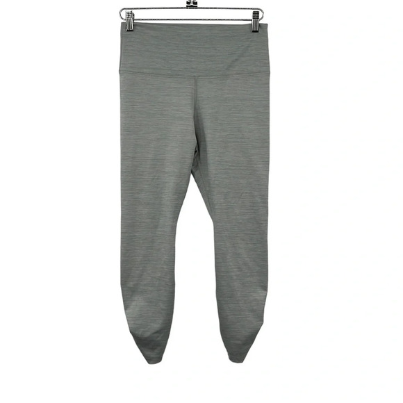 Nike‎ Leggings Womens Large Gray Dri Fit Yoga Ruched 7/8 Tights Workout - Picture 1 of 11